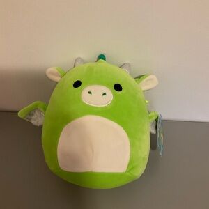 Squishmallow Desmund green dragon with tags 8 inches